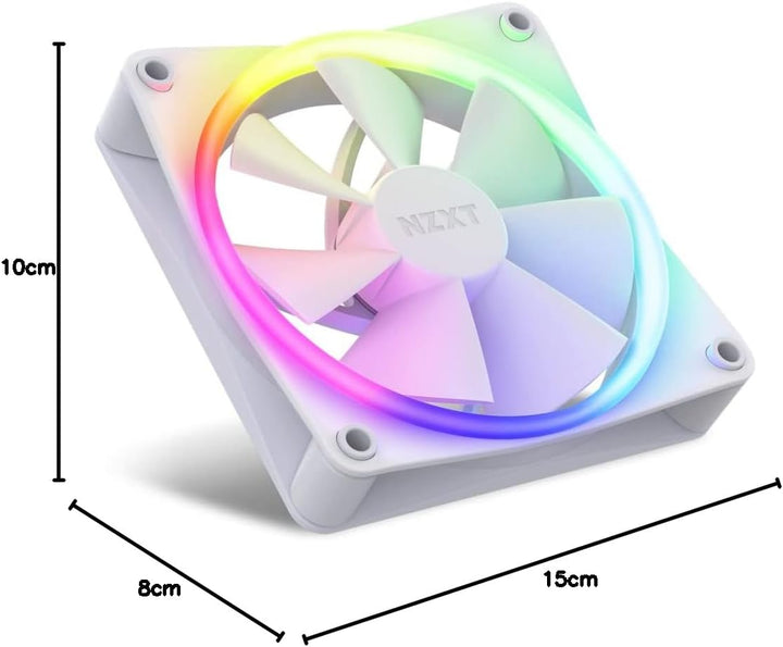 Nzxt F120 RGB Fans - RF-R12SF-W1 - Erweiterte Anpassung der RGB-Beleuchtung – Flüsterleise Kühlung –
