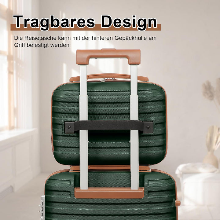 Joyway Kofferset 4 Teilig Hartschale mit 4 Rollen und TSA-Schloss Der Gepäcksets Enthält 1 Kosmetikk