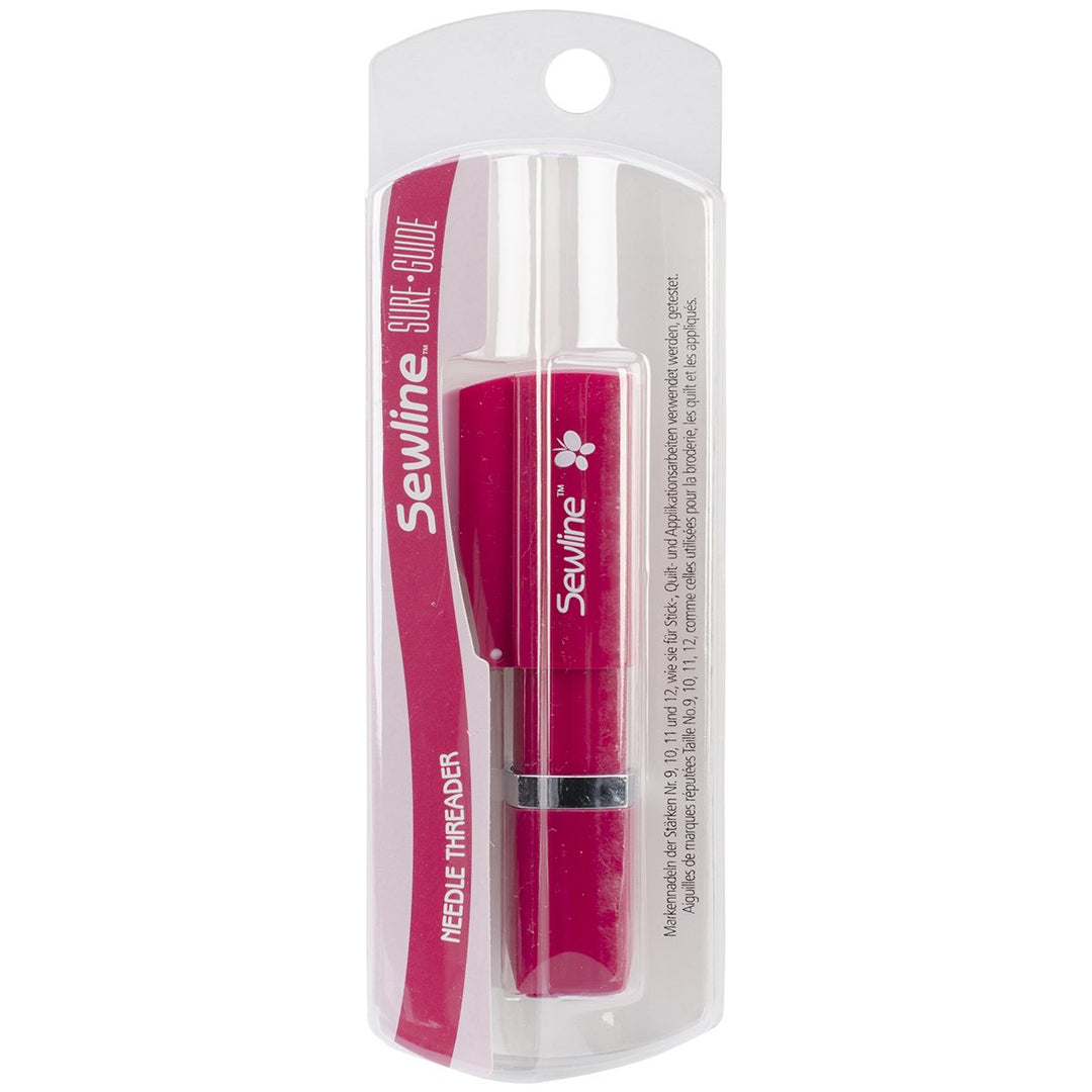 Sewline FAB50036 Sure Guide Needle Threader, Size 9-12, Red Nadeleinfädler, Baumwolle, rot, Rot