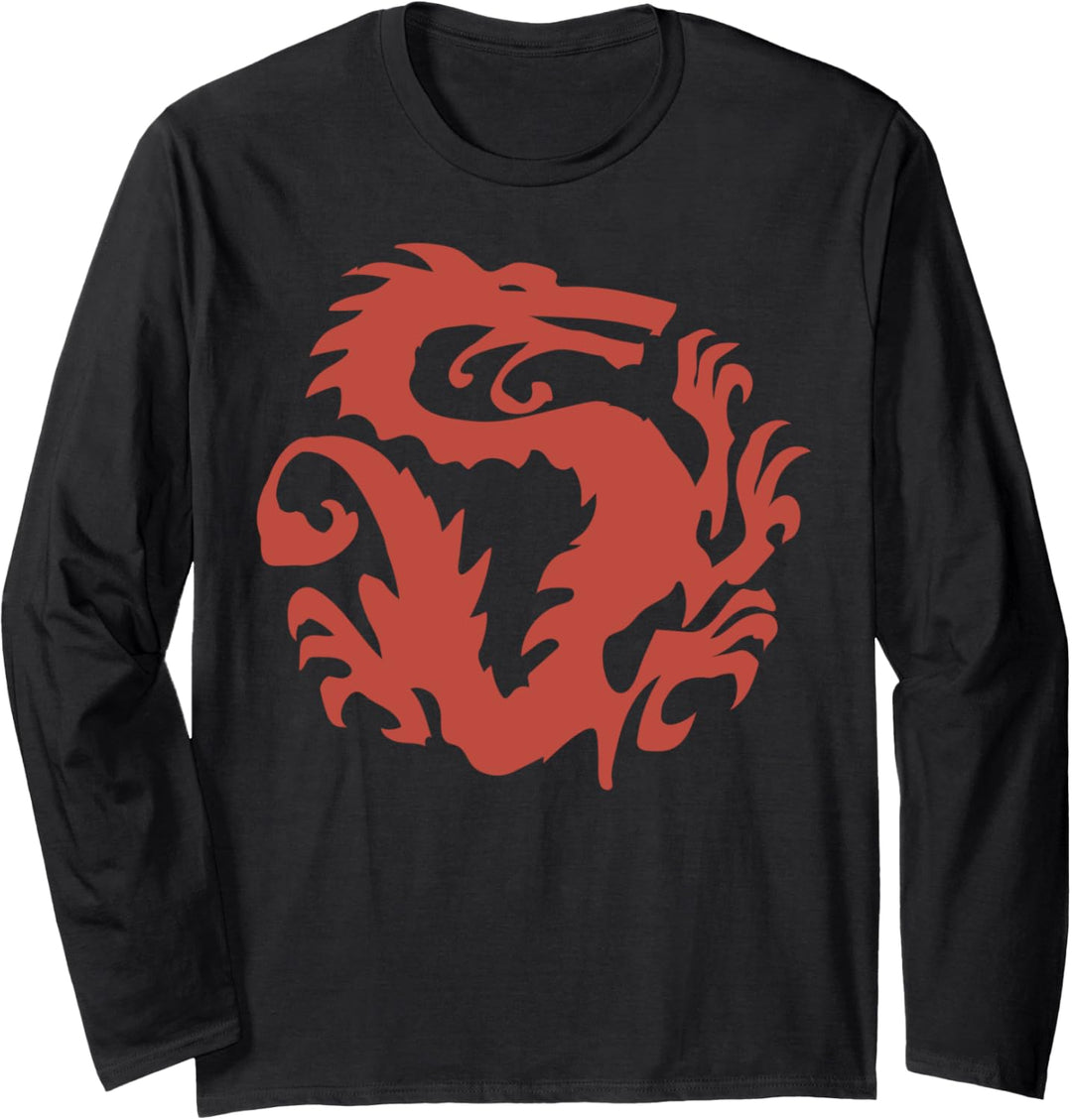 Disney Mulan Mushu Profile Silhouette Langarmshirt