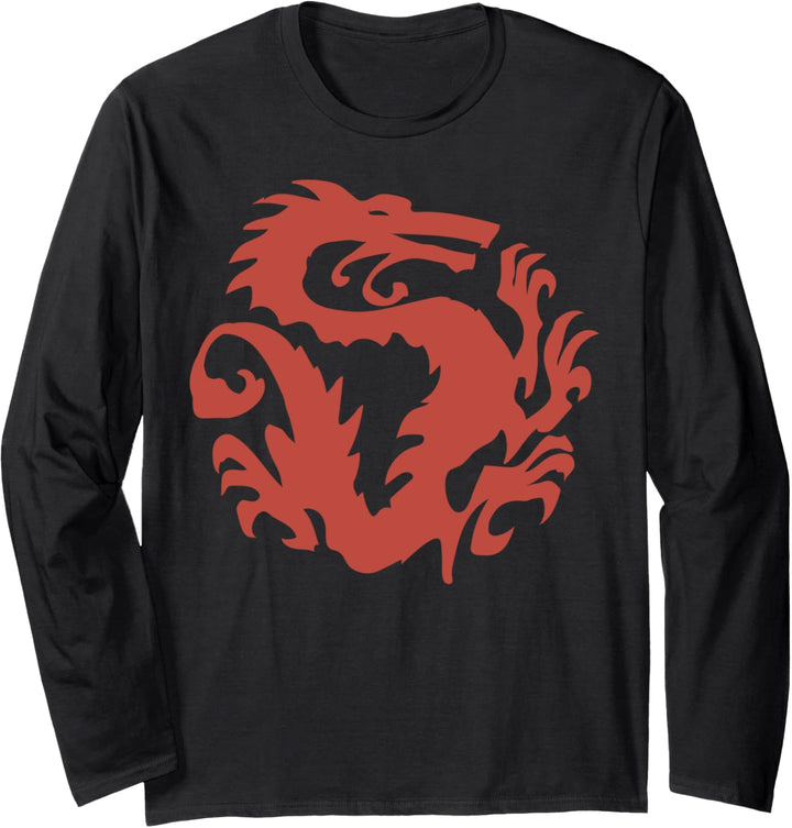 Disney Mulan Mushu Profile Silhouette Langarmshirt