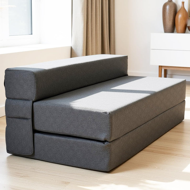 DYNMC you Schlafsofa für 2-140x200x20 cm Gästebett Klappbar - Test SEHR GUT - Klappmatratze Mittel H