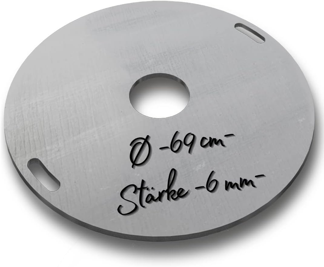 Terma Feuerplatte Durchm. 69 cm, Grillplatte, Plancha Stärke 6 mm, Grillring, Feuerring 69cm Feuerpl