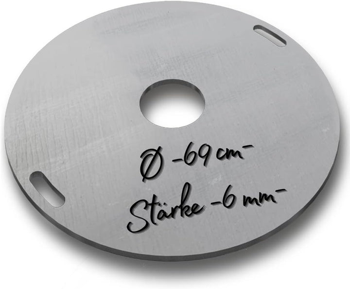 Terma Feuerplatte Durchm. 69 cm, Grillplatte, Plancha Stärke 6 mm, Grillring, Feuerring 69cm Feuerpl