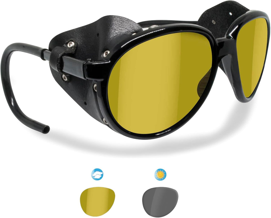 BERTONI Polarisierte Bergbrille Gletscherbrille Bergsteigerbrille Skibrille Trekking mod. Cortina So