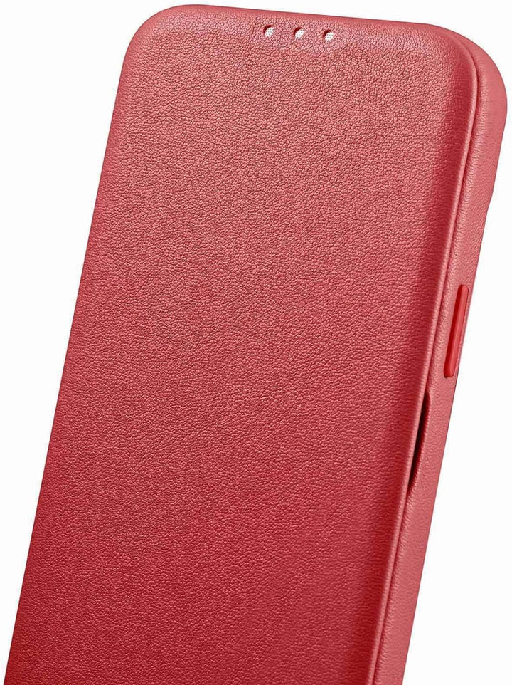 Mobiskin Hülle kompatibel mit Apple iPhone 14 (6,1 Zoll), Handyhülle mit echtem Leder, Case, Schutzh