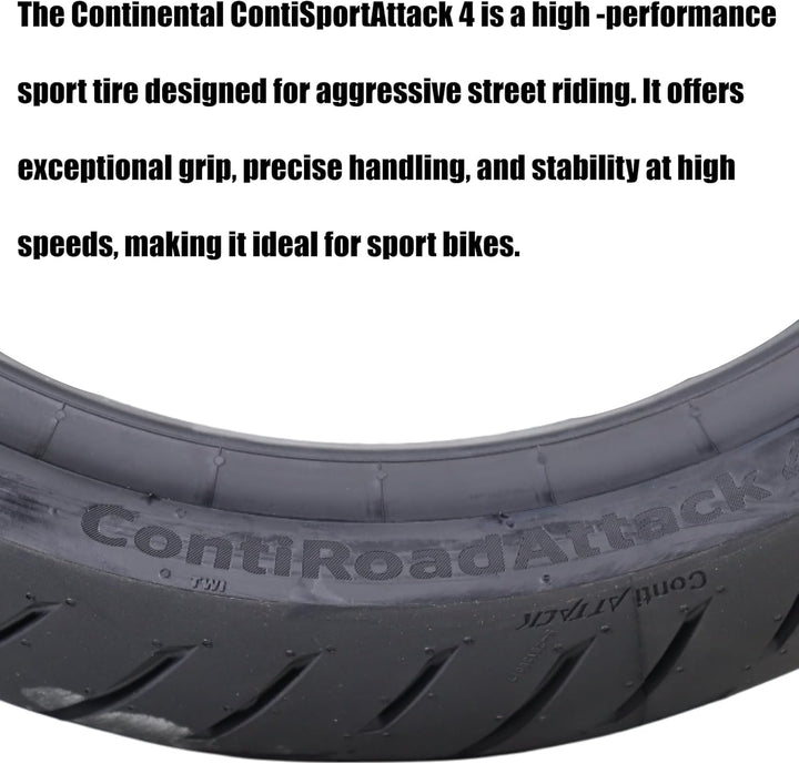 Continental 190/50 ZR17 (73W) ContiSportAttack 4 M/C Rear Motorradreifen