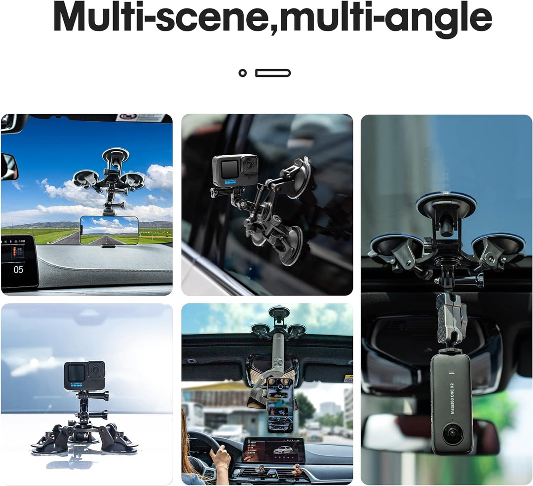 RIGINADO Insta360 X3 Saugnapf, Saugnapf für DJI OSMO Action/GOPRO 9/Insta 360/GOPRO 8/OSMO Pocket, A
