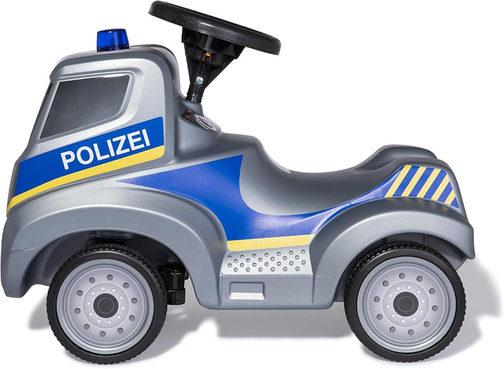 Polizei Rutscher (Babyrutscher mit Blaulicht + Sirene, Lenkrad mit Hupe, Polizei-Fahrzeug mit Kniemu
