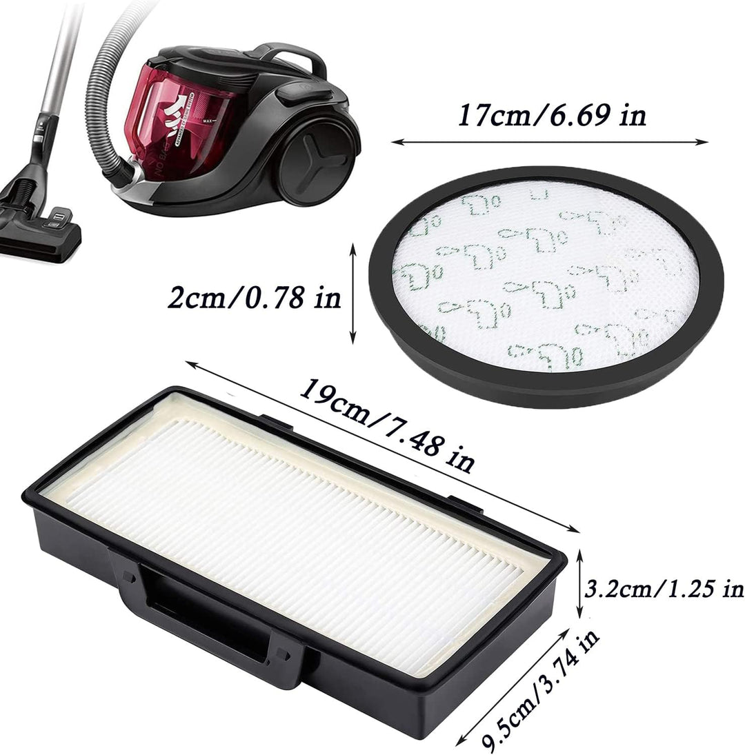 2 Stück HEPA-Filter Set für Rowenta Silence Force Cyclonic 4AAAA RO7611 RO7612 RO7643 RO7647 RO7649