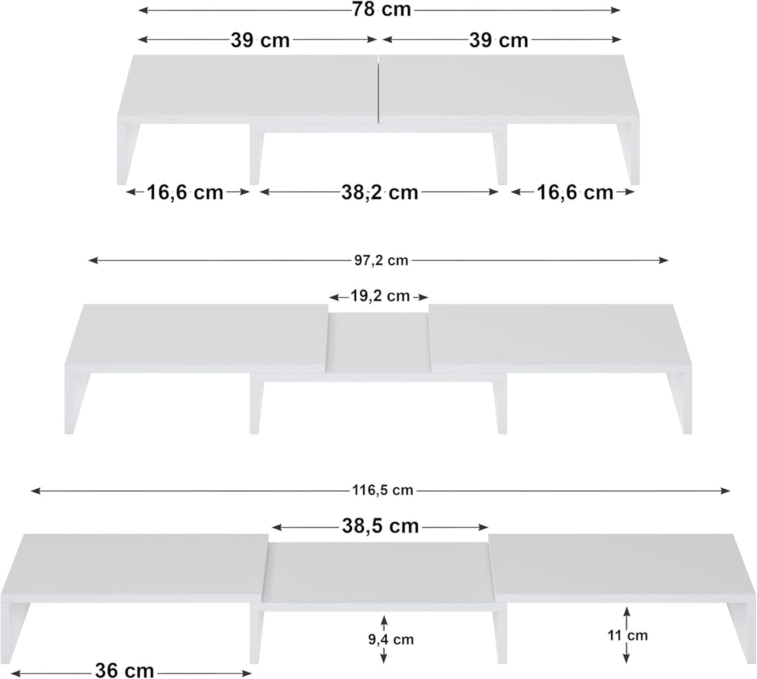 Dual Monitor Stand Riser, Monitorständer, Laptopständer, Schreibtisch-Organisator, Computerständer,