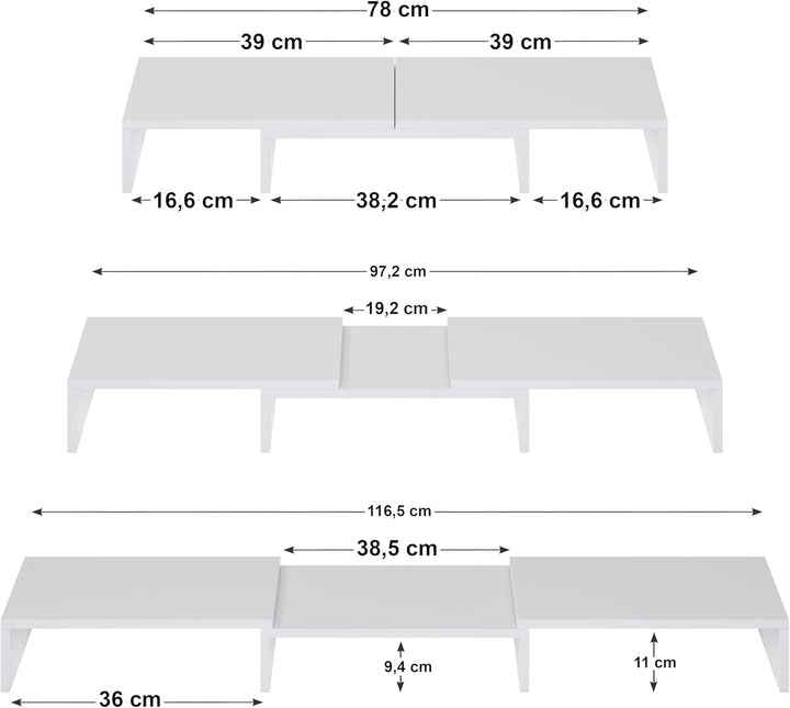Dual Monitor Stand Riser, Monitorständer, Laptopständer, Schreibtisch-Organisator, Computerständer,