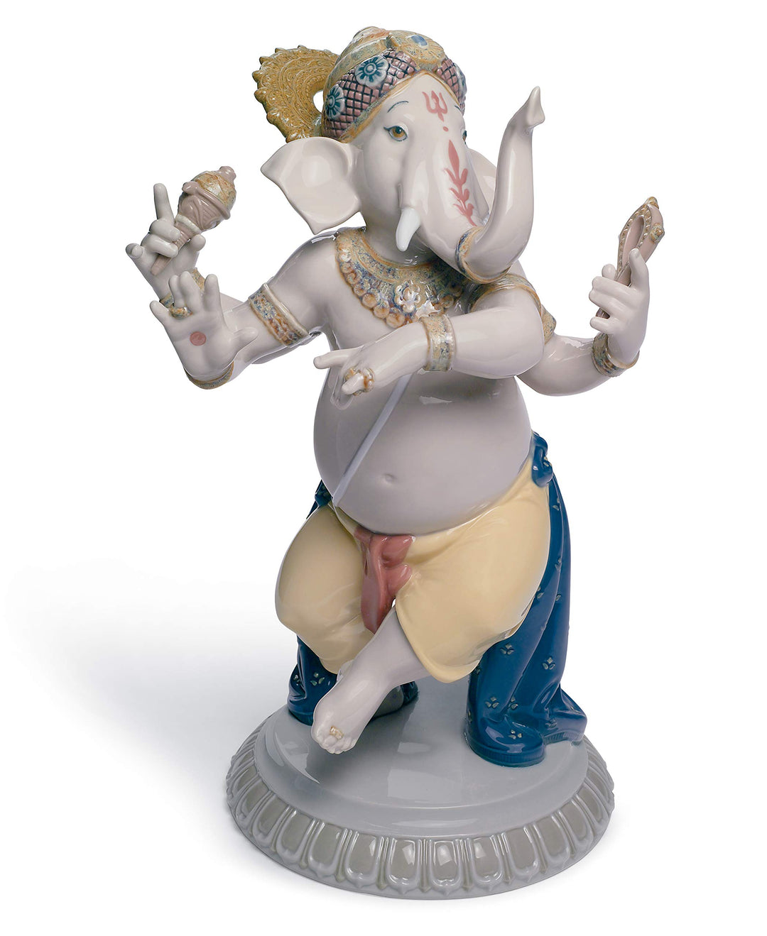 LLADRÓ Figur Tanzender Ganesha. Ganesha. Porzellan.