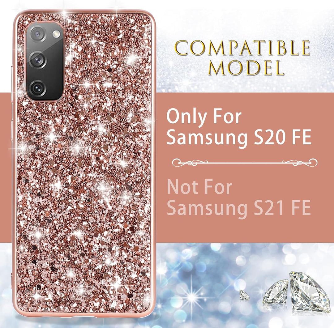 Hülle S20 FE Handyhülle für Samsung Galaxy S20 FE 5G Hülle Glitzer Bling Sparkle Ultra Dünn Schutzhü