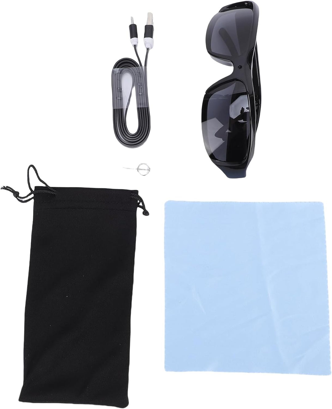 Fabater Kameragrille, 1080P, Sportbrille, Action-Kamera mit Weitwinkelobjektiv, Anti-Shake-Sonnenbri