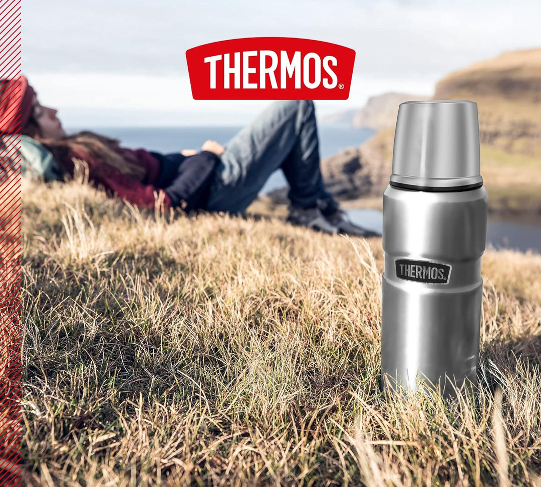 Thermos 4003.205.047 Isolierflasche Stainless King, 0,47 L, Edelstahl mattiert Edelstahl 470 ml ohne