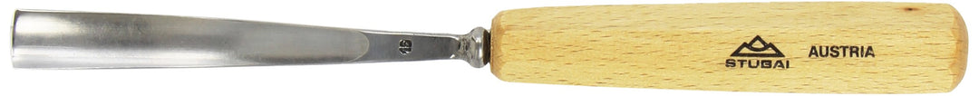 Stubai gebogenes Hohleisen 16 mm – professionelles Schnitzeisen Form 16 für Reliefs, Figuren und gro