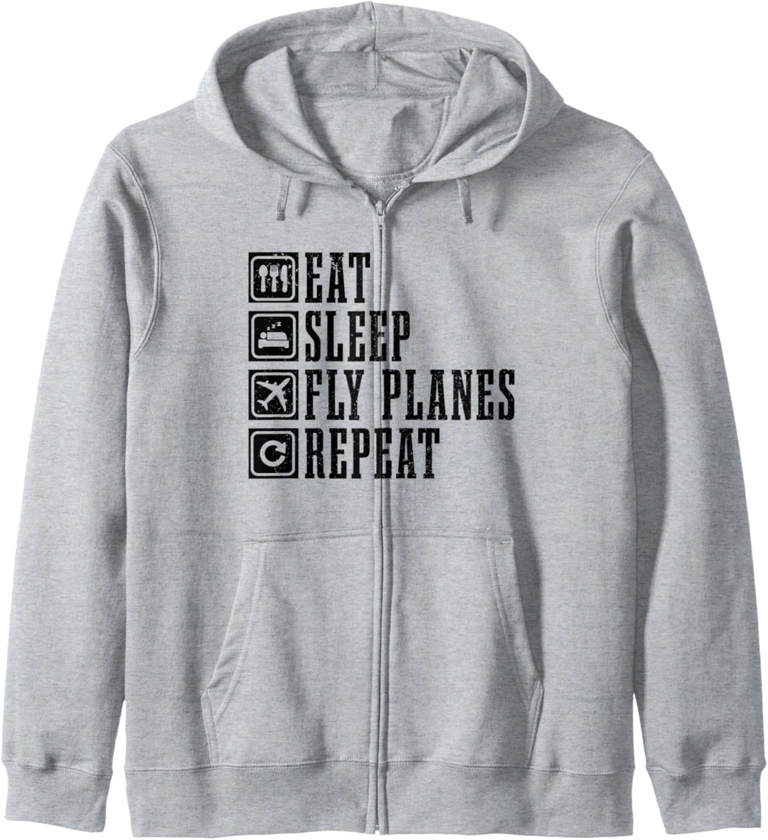 Eat Sleep Fly Planes Repeat Flugzeug Flugzeug Pilot Kapuzenjacke