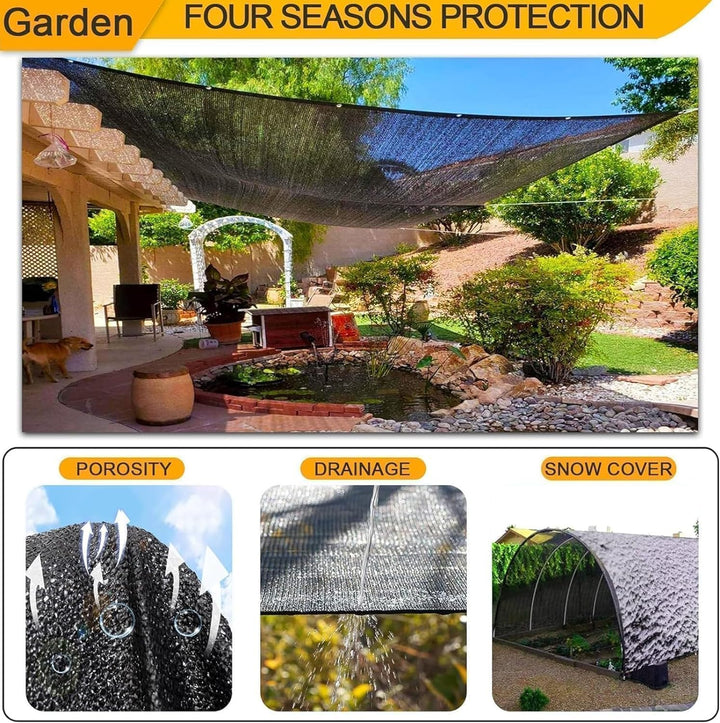 Schattierungsnetz, Garten Schattennetz mit Ösen, Schattiernetz 80-95% uv-Schutz Sonnenschutznetz, Be
