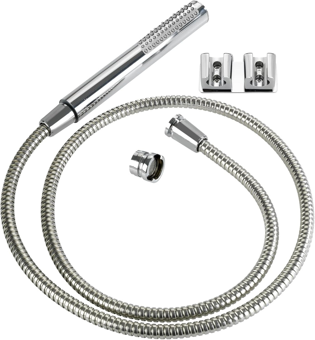 WENKO Waschbeckenbrause mit Duo Haken, Waschbeckendusche mit Easy-Clip, 170 x 2,7 x 2,7 cm, Chrom