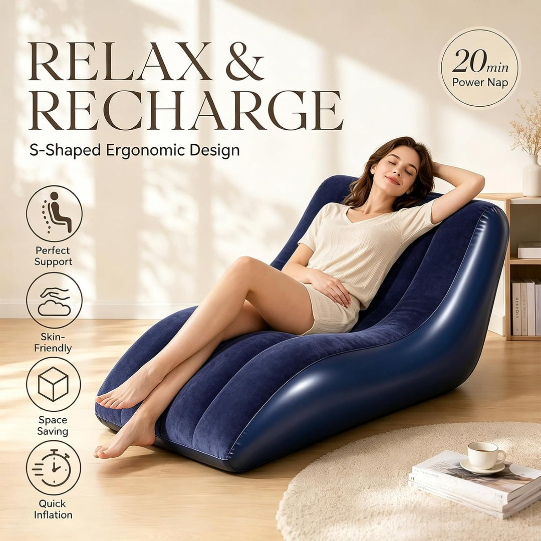 Generisch Aufblasbares Sofa, Luftsofa, Aufblasbarer Sessel, Campingsofa, Tragbare Flocking Aufblasba