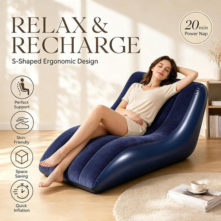 Generisch Aufblasbares Sofa, Luftsofa, Aufblasbarer Sessel, Campingsofa, Tragbare Flocking Aufblasba
