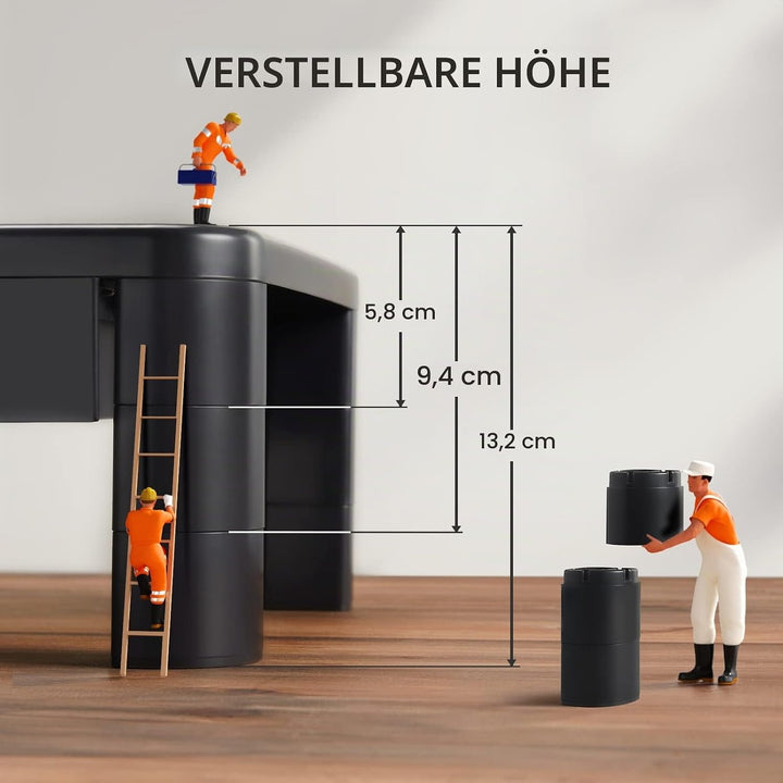 LORYERGO Monitorständer mit Schublade - Höhenverstellbarer Bildschirmständer mit Handyhalterung Lapt
