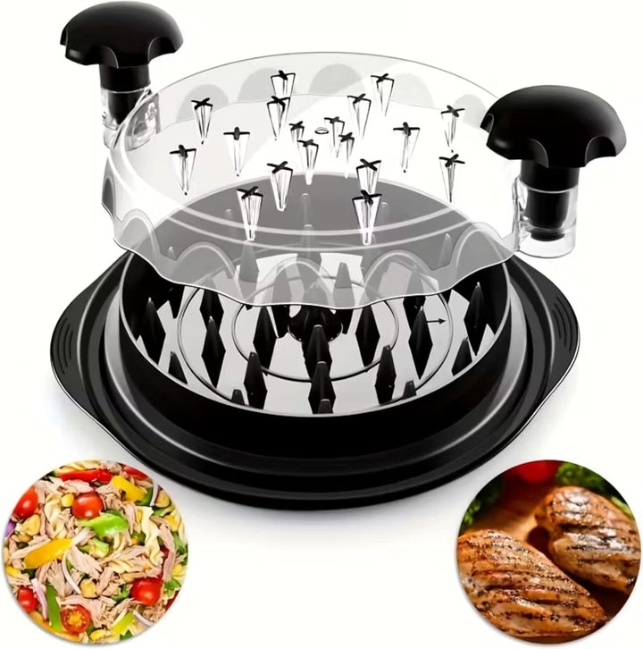Chicken Shredder with Lid, 24.5 cm Meat Shredder with Ergonomic Handle & Non-Slip Base, BPA-Free Foo