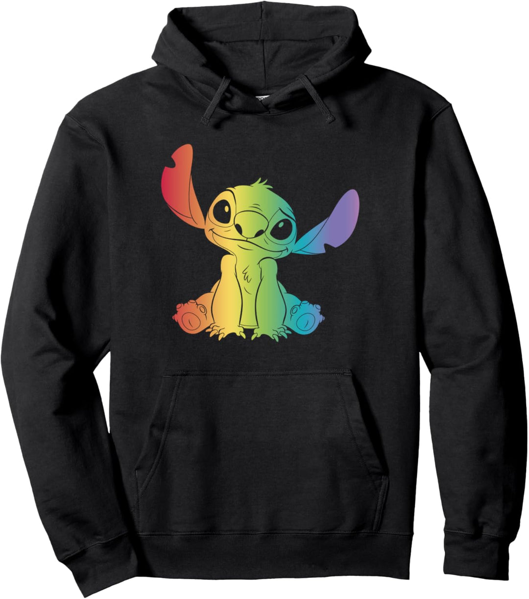 Disney Lilo & Stitch Rainbow Stitch Fill Pride Pullover Hoodie