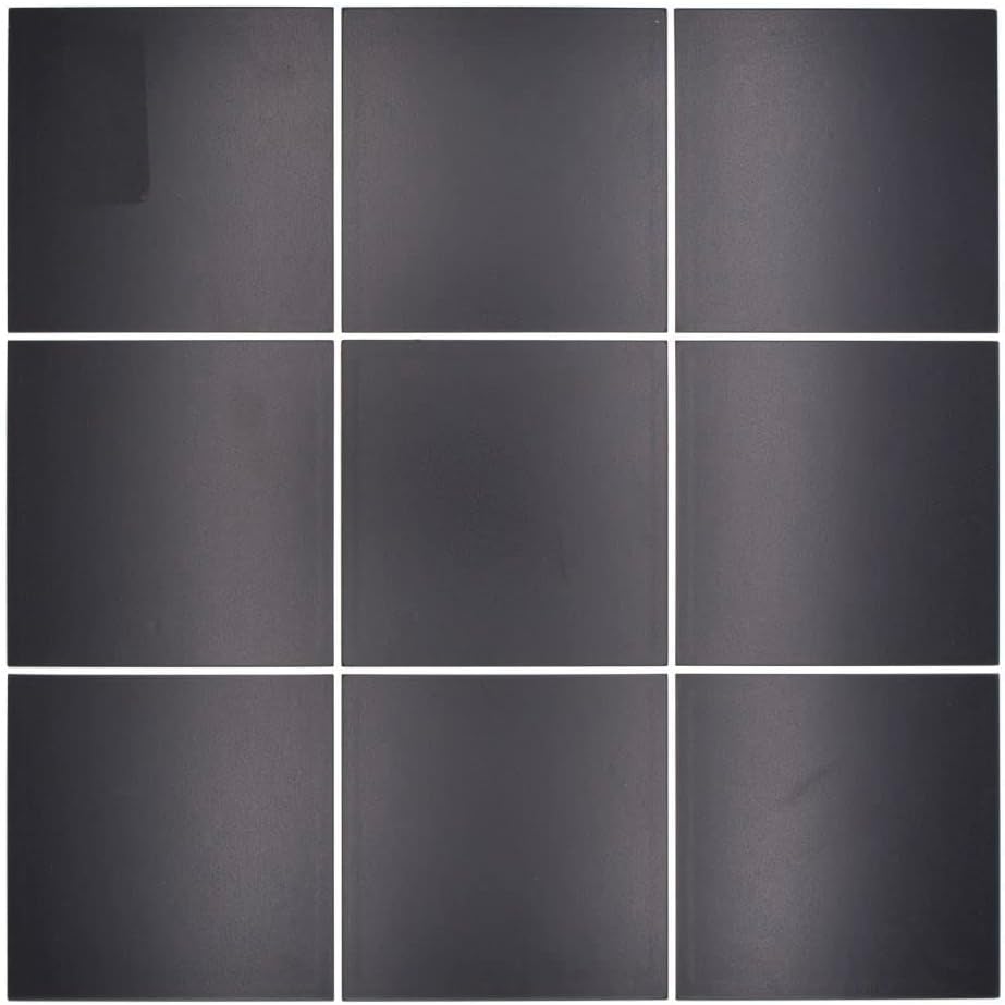 Mosaikmatte selbstklebend Metall schwarze Fliesenoptik mit weisser Fuge Küchenrückwand | 10 Mosaikma