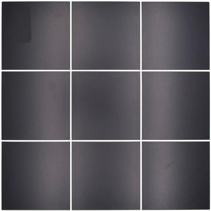 Mosaikmatte selbstklebend Metall schwarze Fliesenoptik mit weisser Fuge Küchenrückwand | 10 Mosaikma