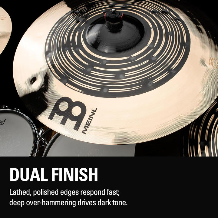 Meinl Classics Custom Dual 16 Zoll Crash (Video) Schlagzeug Becken (40,64cm) B12 Bronze, Dunkles und