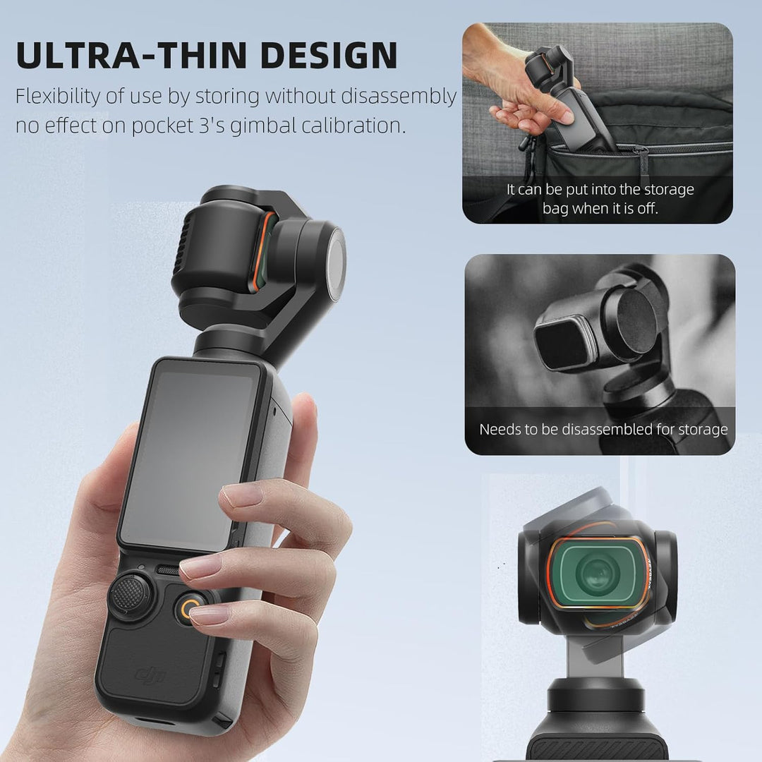 REYGEAK Black Mist Diffusion Filter für DJI Osmo Pocket 3，Schwarze Leichter Diffusionsfilter ，Verträ