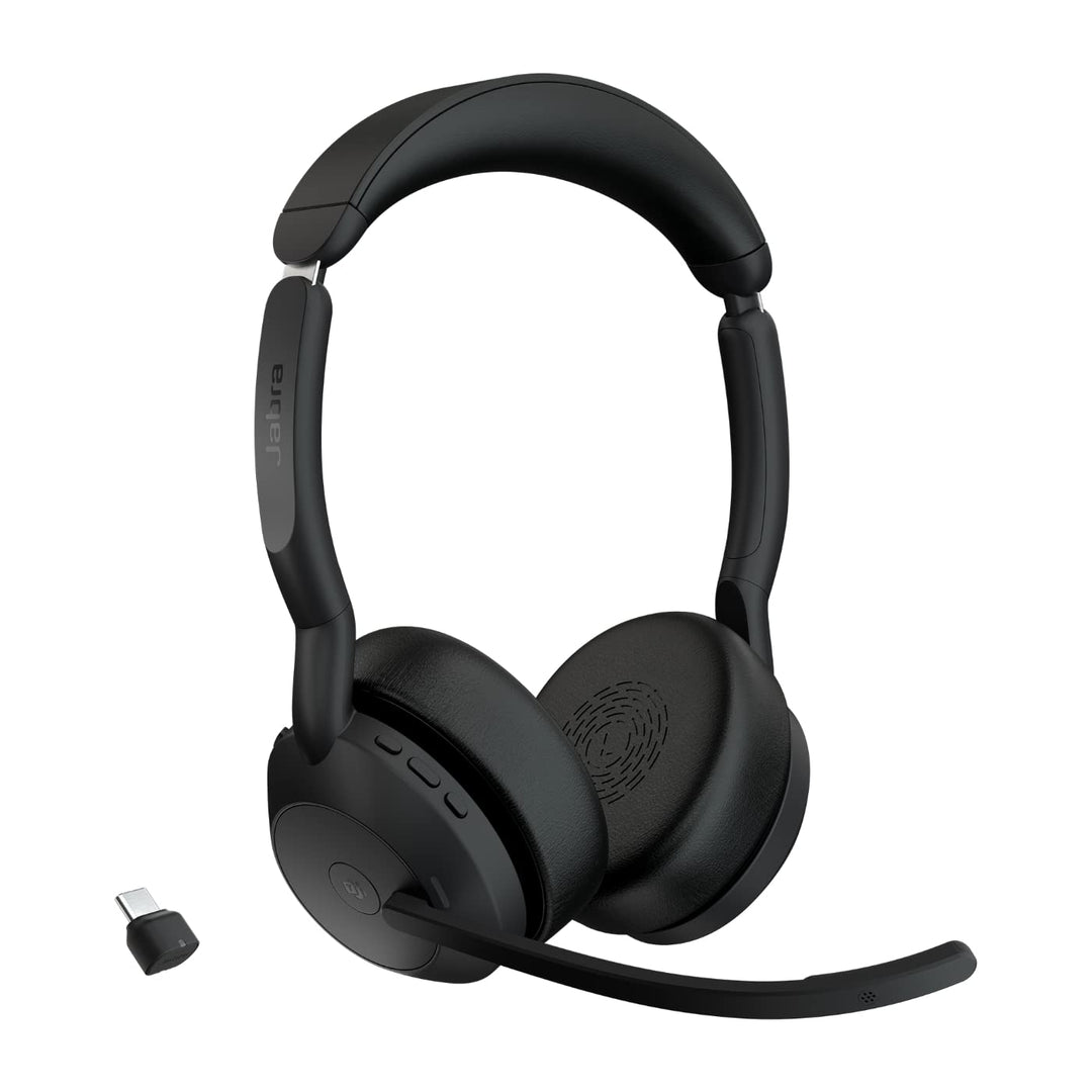 Jabra Evolve2 55 - schnurloses Stereo-Headset Air Comfort - Mikrofone mit Geräuschunterdrückung und
