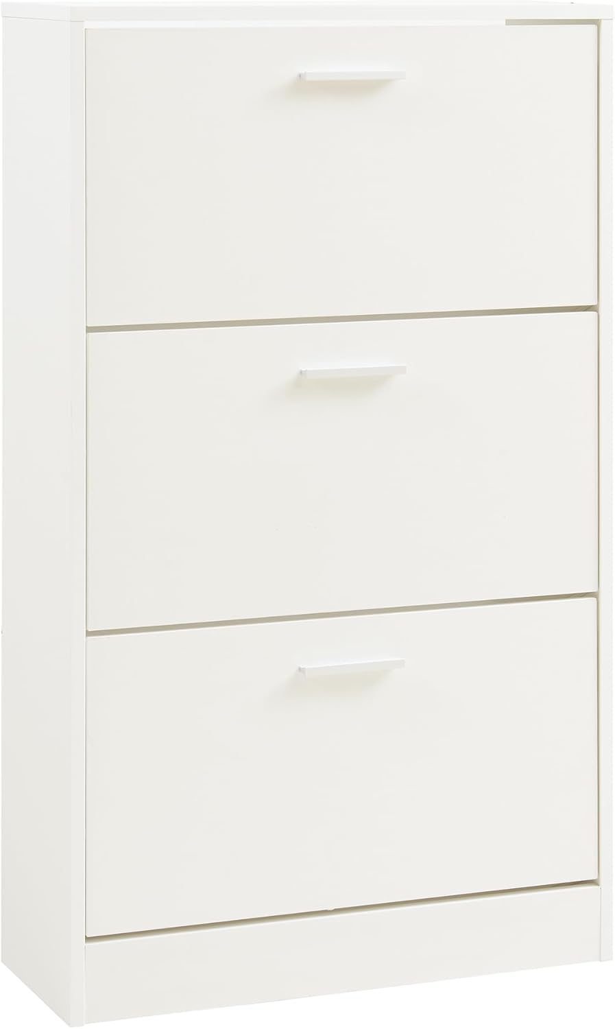 [en.casa] Schuhschrank Sykkylven Schuhkipper mit 3 Klappen Schuhkommode für 12 Paar Schuhe 103 x 60