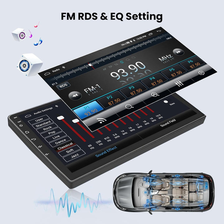 [2+64GB] Android 13 Autoradio, Wireless CarPlay Android Auto, für Renault Megane 3 2009-2014 Radio,