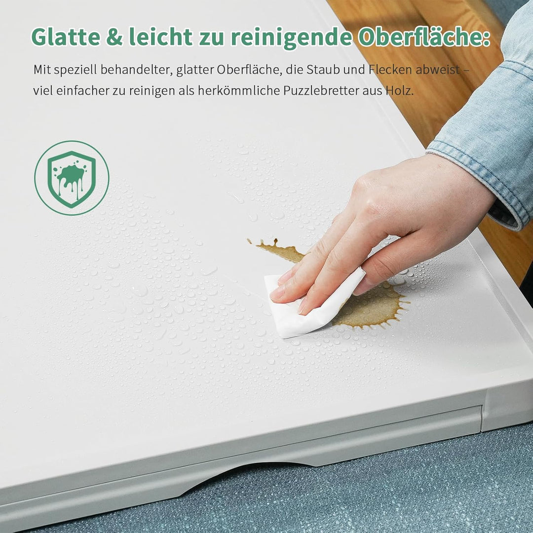 Leichtes 1500-Teile Drehbares Puzzlebrett mit 6 Schubladen & Schutzabdeckung, 360° Lazy-Susan-Design