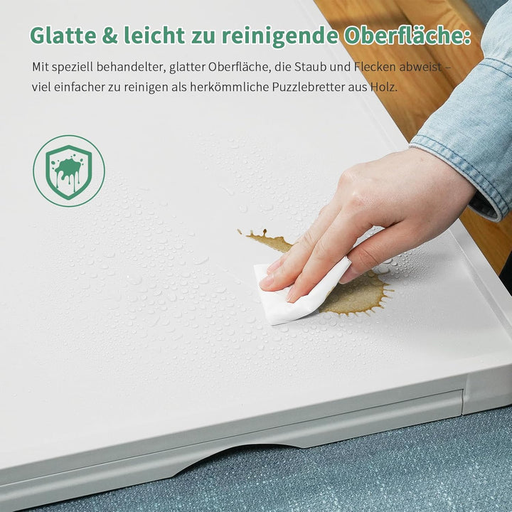 Leichtes 1500-Teile Drehbares Puzzlebrett mit 6 Schubladen & Schutzabdeckung, 360° Lazy-Susan-Design