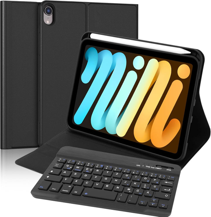 FOGARI Tastatur für iPad mini 7 (A17 Pro) 2024/Mini 6 2021 8.3 Zoll, QWERTZ Deutsches Tastatur Magne