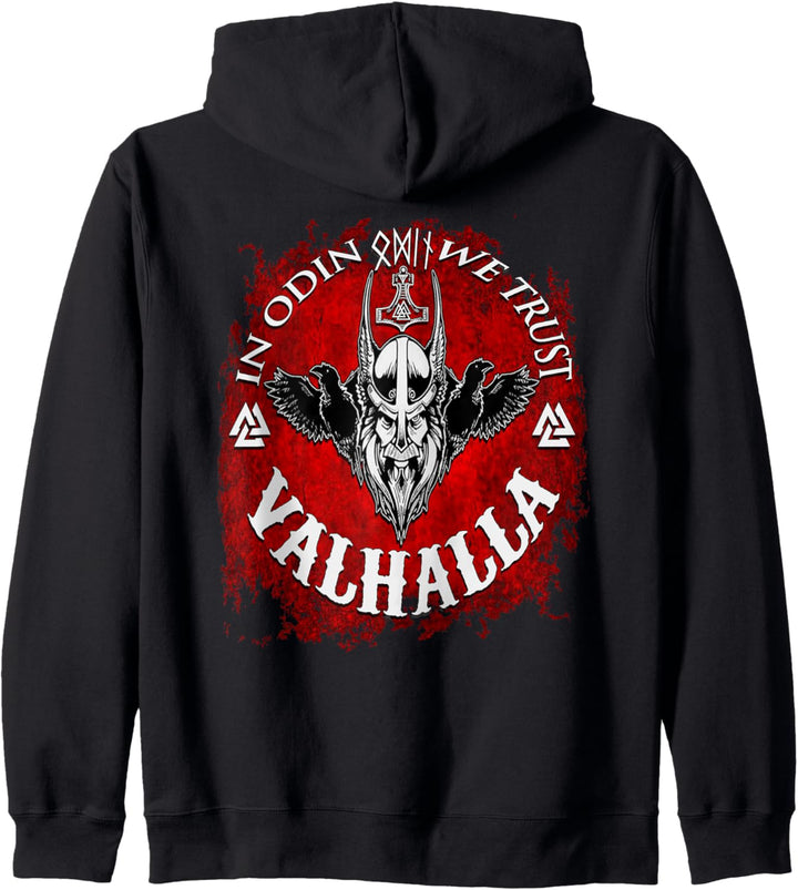 Odin walhalla Wikinger spruch nordische Mythologie Kapuzenjacke