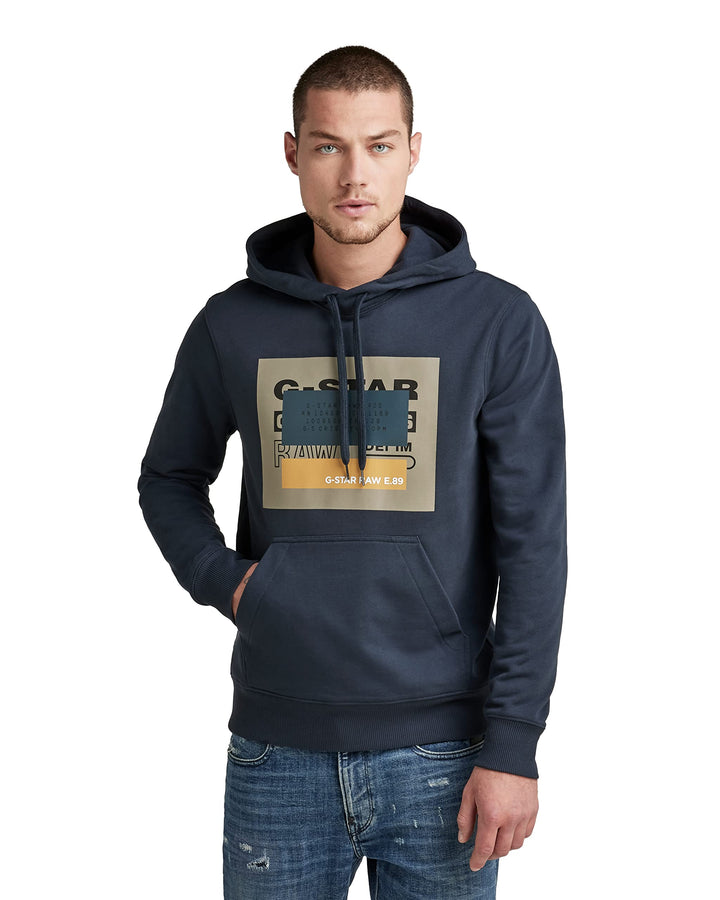 G-STAR RAW Herren Originals Hooded Sweatshirt Sweats, Blau (Dk Patriot Blue D21163-a613-7160)