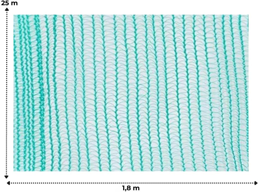 HDPE-Gerüstnetz, 1,8 x 25 m, Grün oder Weiss (5, Grün) 5 Grün, 5 Grün