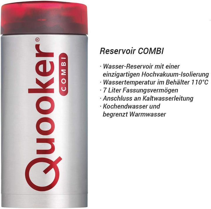 Quooker COMBI 2.2 E & CUBE | Flex schwarz Sprudelwasser- / Kochendwassersystem