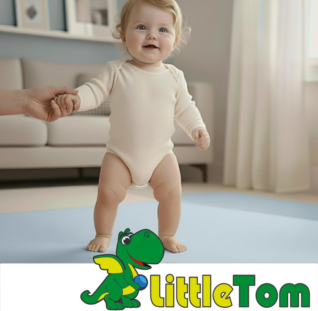 LittleTom 9 Teile Spielmatte Baby Puzzlematte ab Null - 30x30 Krabbelmatte Baby - Spielmatte Kinder