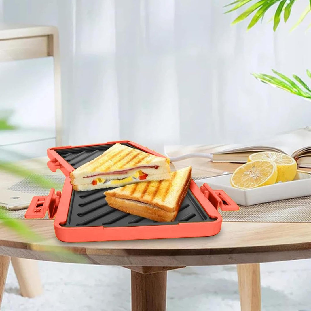 Mikrowellen-Sandwichmaker,Sandwichtoaster Für Schnelle Mahlzeiten,Mikrowellengeeigneter Grillkäse-Ma