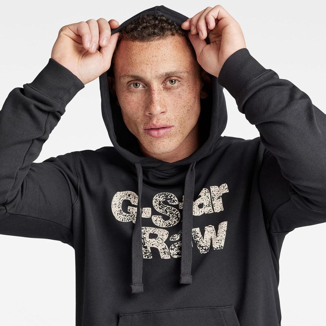 G-STAR Herren Retro Shadow Graphic Hooded Sweatshirt Sweats S Schwarz (Dk Black D24664-d390-6484), S