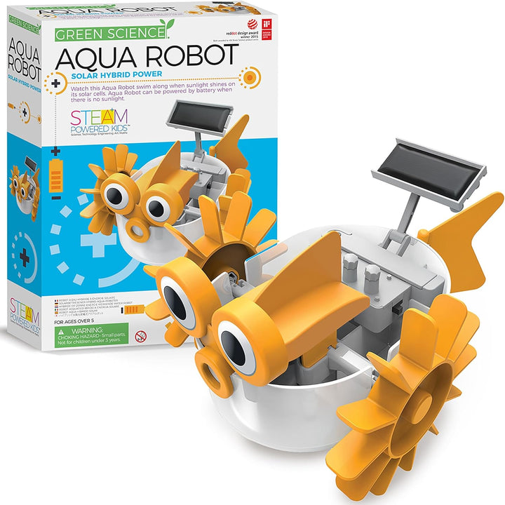 4M 403415 Green Science Aqua Robot-Solar Hybrid Power, Multi Wasser Roboter, Wasser Roboter