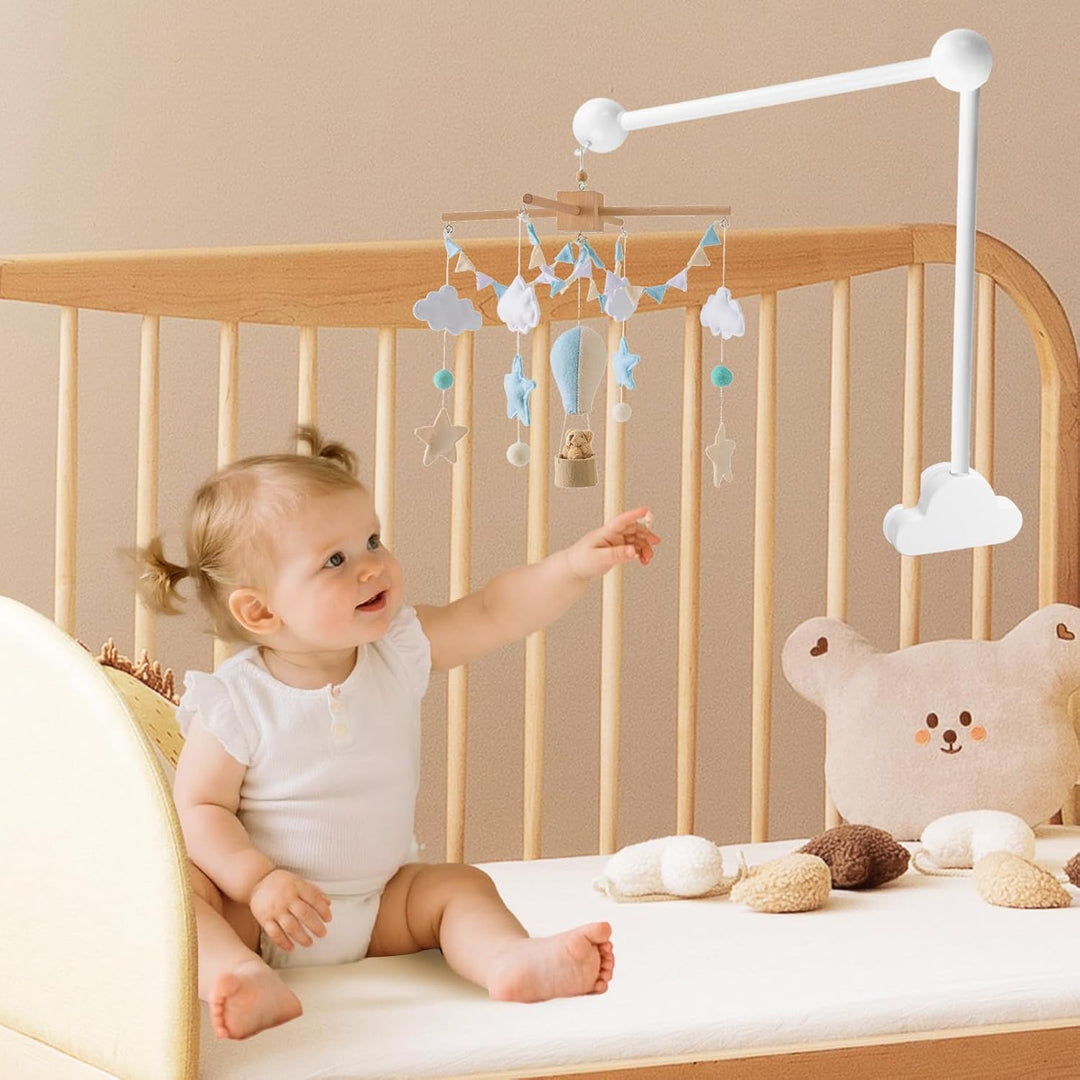 Mobile Halterung Holz für Babybett, Home Mobile Holz, abnehmbarer Baby-Mobile-Aufhänger, für Aufhäng