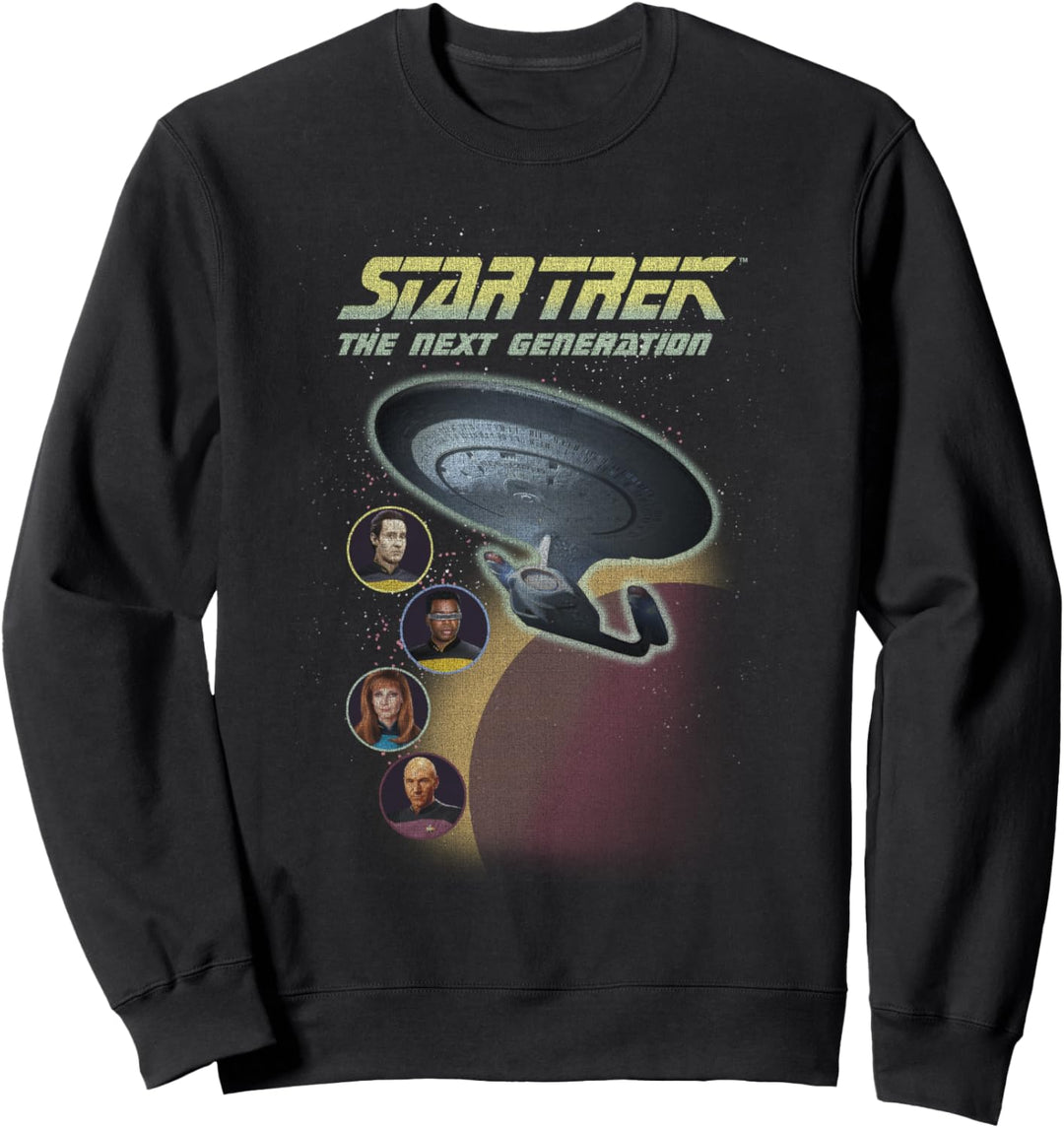 Star Trek The Next Generation Group Shot Bubble Portrait Sweatshirt