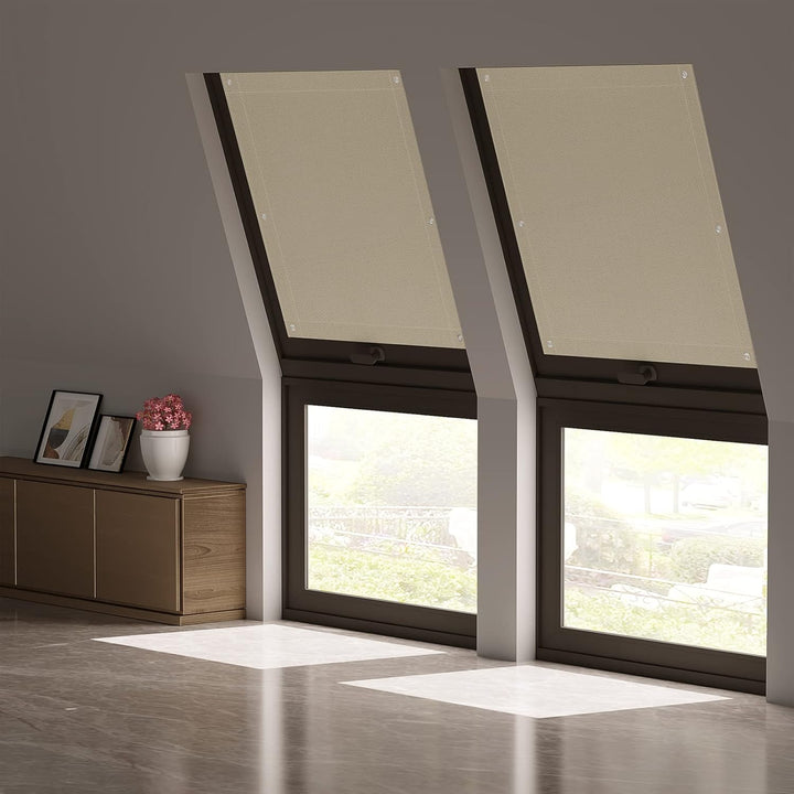 WOLTU Thermo Dachfenster Rollo ohne Bohren Sonnenschutz Verdunkelungsrollo mit Saugnäpfen, Thermorol
